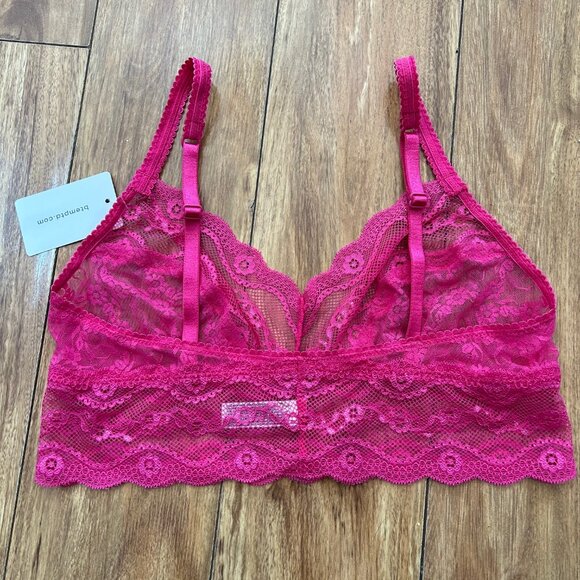 NWT btemptd pink lace bralette adjustable straps women size medium baddies - Picture 5 of 6